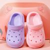 Children's Slippers Solid Color Hole Shoes Girls Boys with Soft Soles Baby Bags Perforated Shoes Home and Baby Sandals