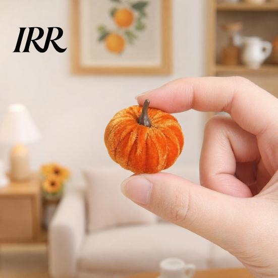 Velvet Pumpkin Decor 20 PCS Decorative Ornaments, Multi-Color Artificial Fall Harvest Table Centerpieces for Mantel Shelf, Farmhouse Centerpiece