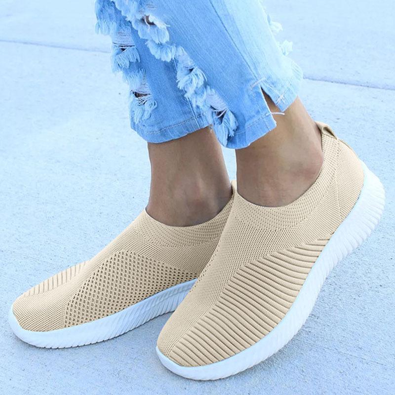 Women Flat Slip On White Shoes Woman Lightweight White Sneakers Summer Autumn Casual Chaussures Femme Basket Flats Shoes