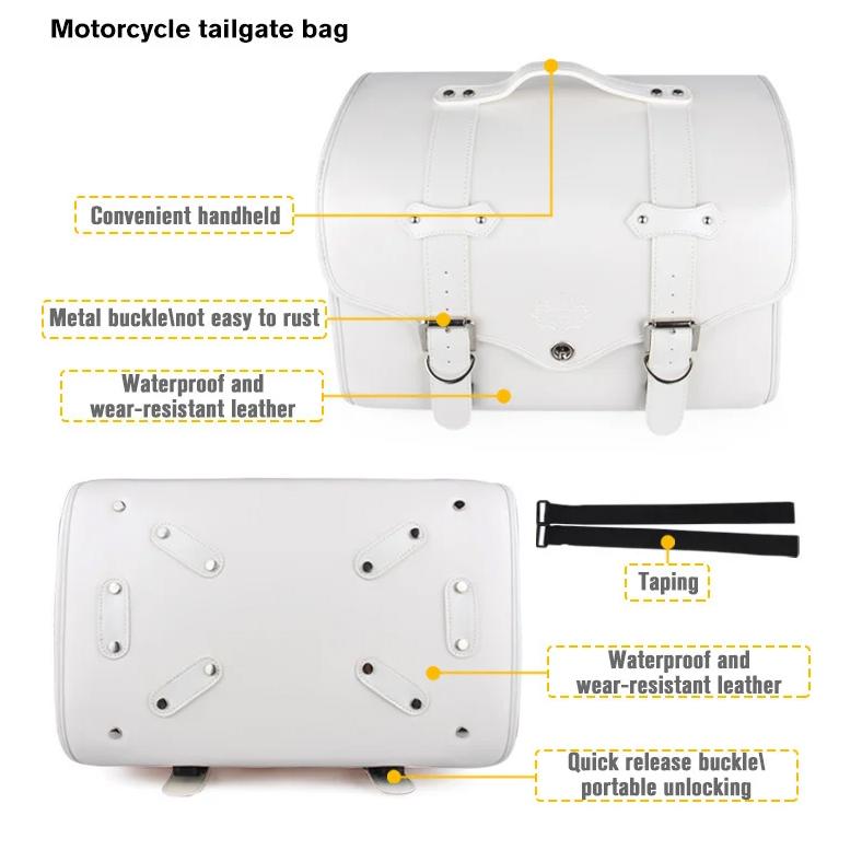Moto Posteriore Coda Sella Schienale Borsa da Sella Borsa a Tracolla Universale Nera