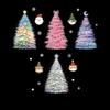 Cartoon Shopwindow Decals Santa Clause Reindeer Xmas Tree Sticker  Festival