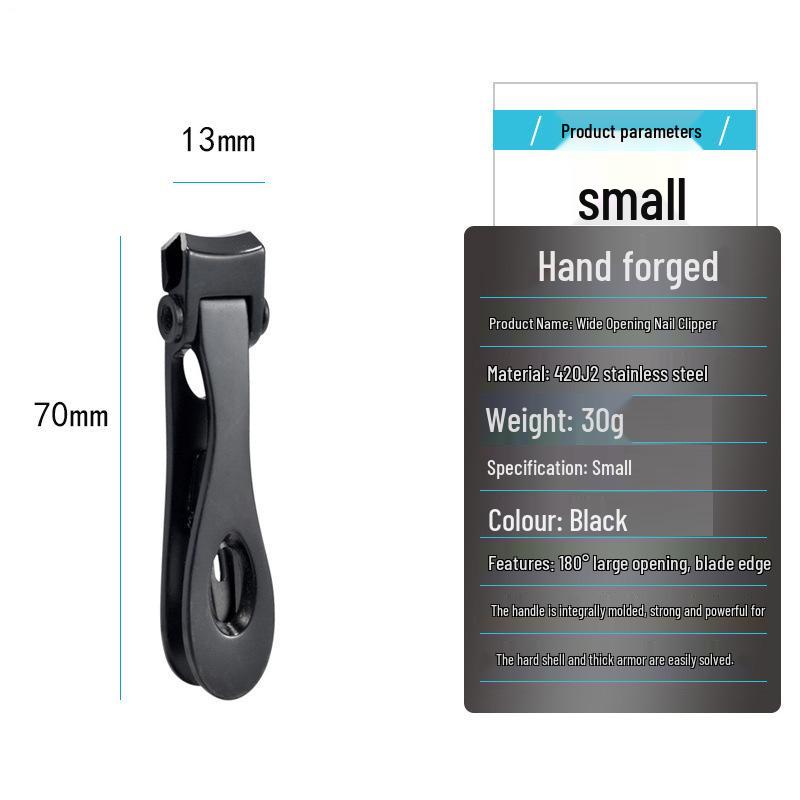 Large Opening Stainless Steel Anti-Splash Nail Clippers for Thick, Hard Nails & Onychomycosis Repair