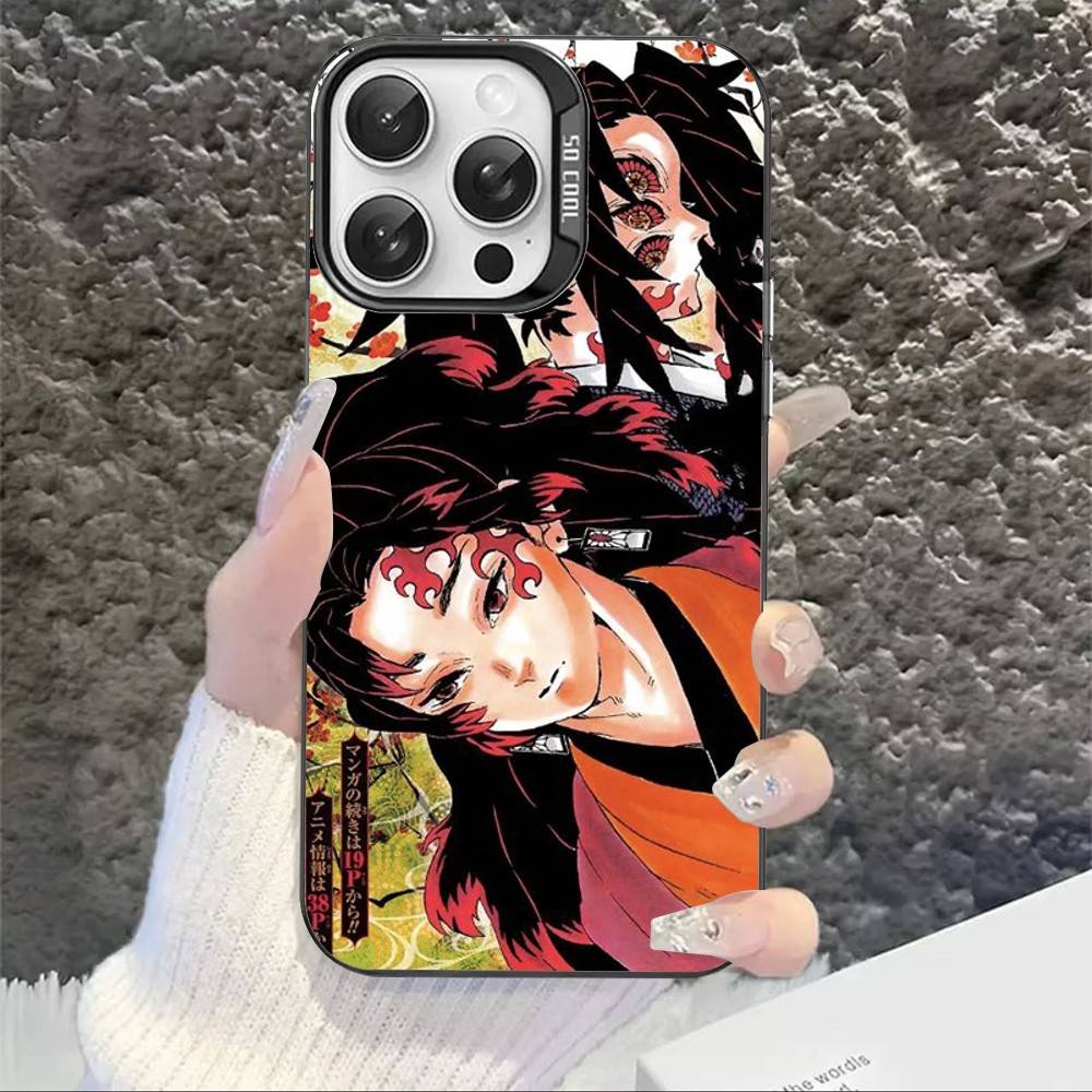 

Demon Slayer Yoriichi Muzan Phone Case For iPhone 16 15 14 13 12 11 Pro Max Matte Shockproof Back Anti Fall Matte Cover iPhone 15