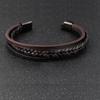 Simple and Creative Mens Leather Bracelet Double Layer Student Handpiece