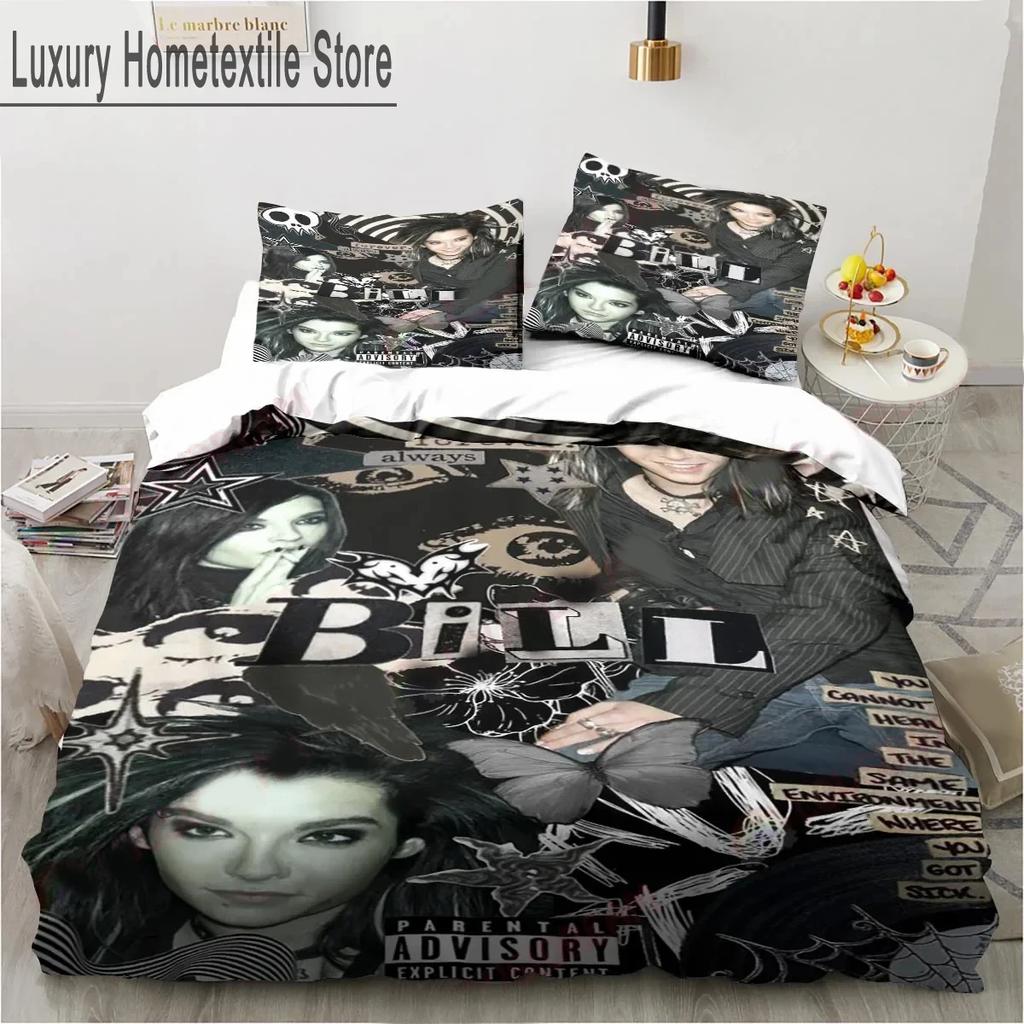 3D-Druck Tokio Hotel Bettwäsche-Set für Jungen und Mädchen, Zwillings-, Queen- und King-Size-Bettbezug, Kissenbezug, Bett für Jungen, Heimtextilien
