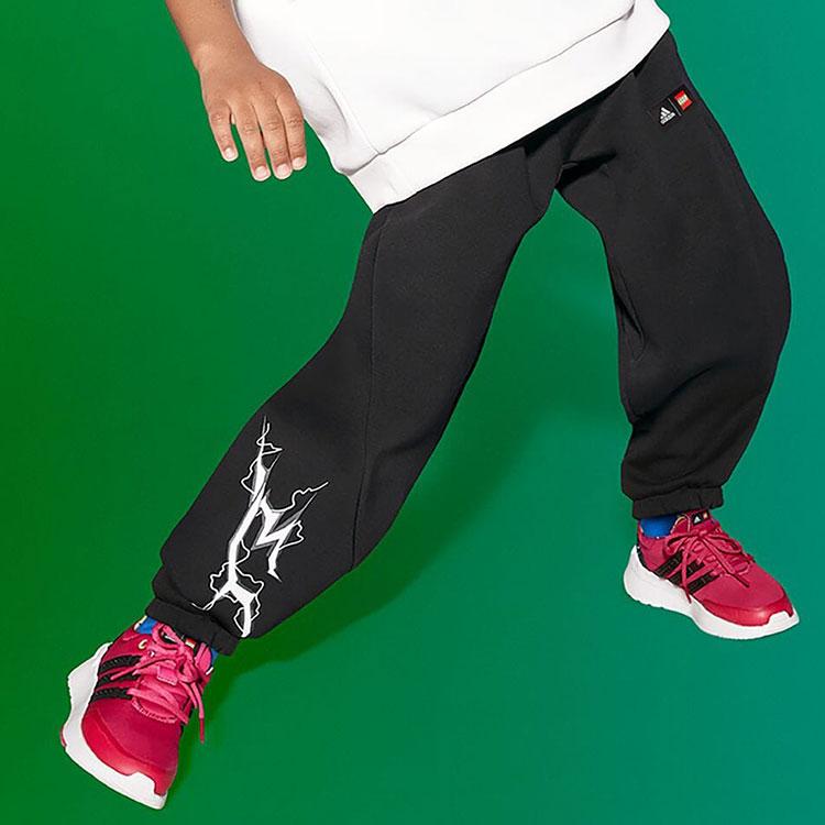 Kids' Adidas Knitted Sweatpants Lego Black H65339