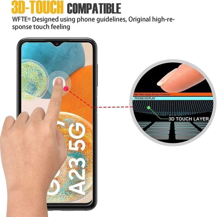 Film de protection en verre trempé - Samsung - Galaxy A23 5G - Lot de 2 - Résistance 9H - Installation facile