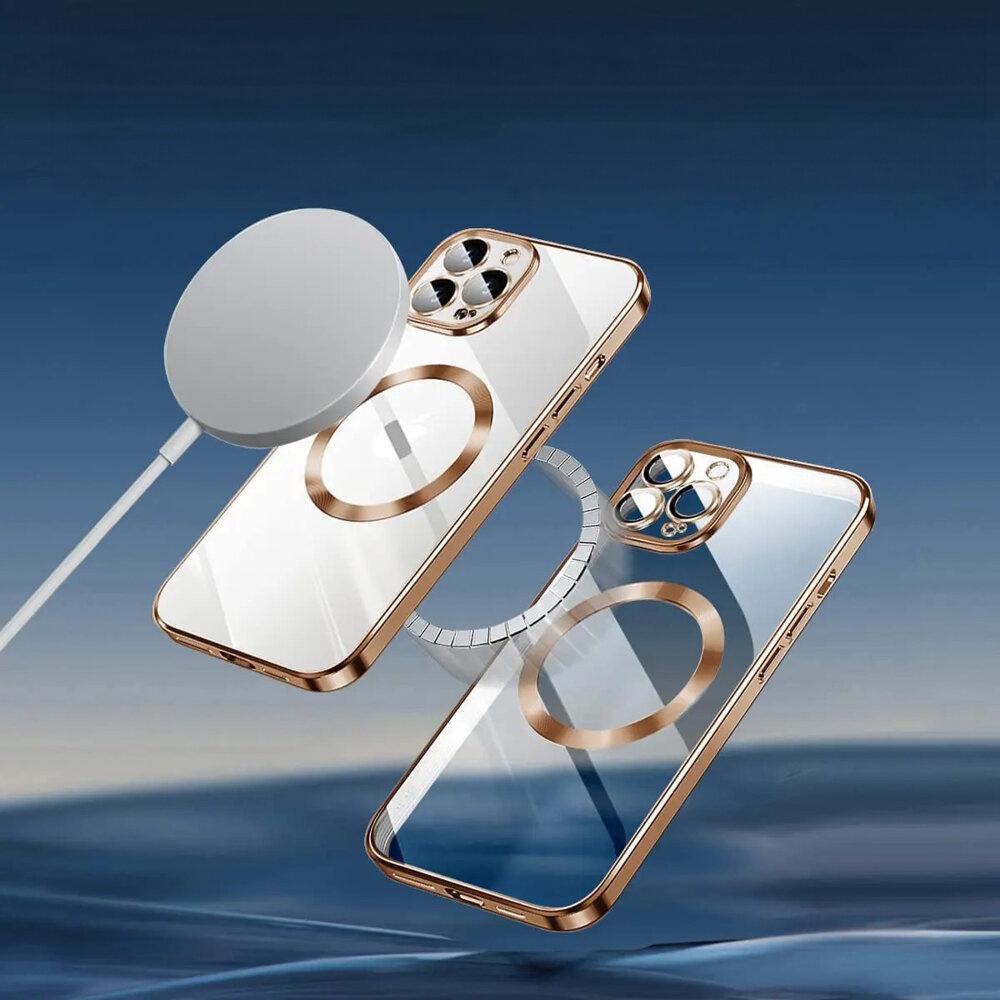 iPhone 14 Pro Case, Electro MagSafe, Gold + Screen Protector