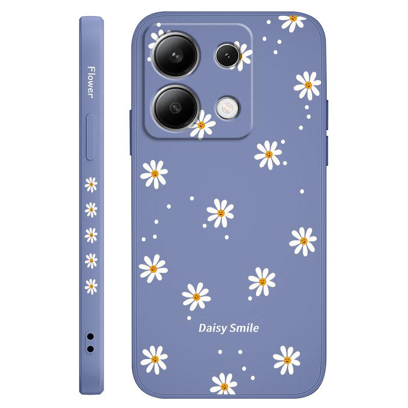

Smiling Daisy Phone Case For Xiaomi Redmi Note 15 Pro Plus 4G 5G Silicone Cover Redmi Note 15 Pro 5G светло-синий