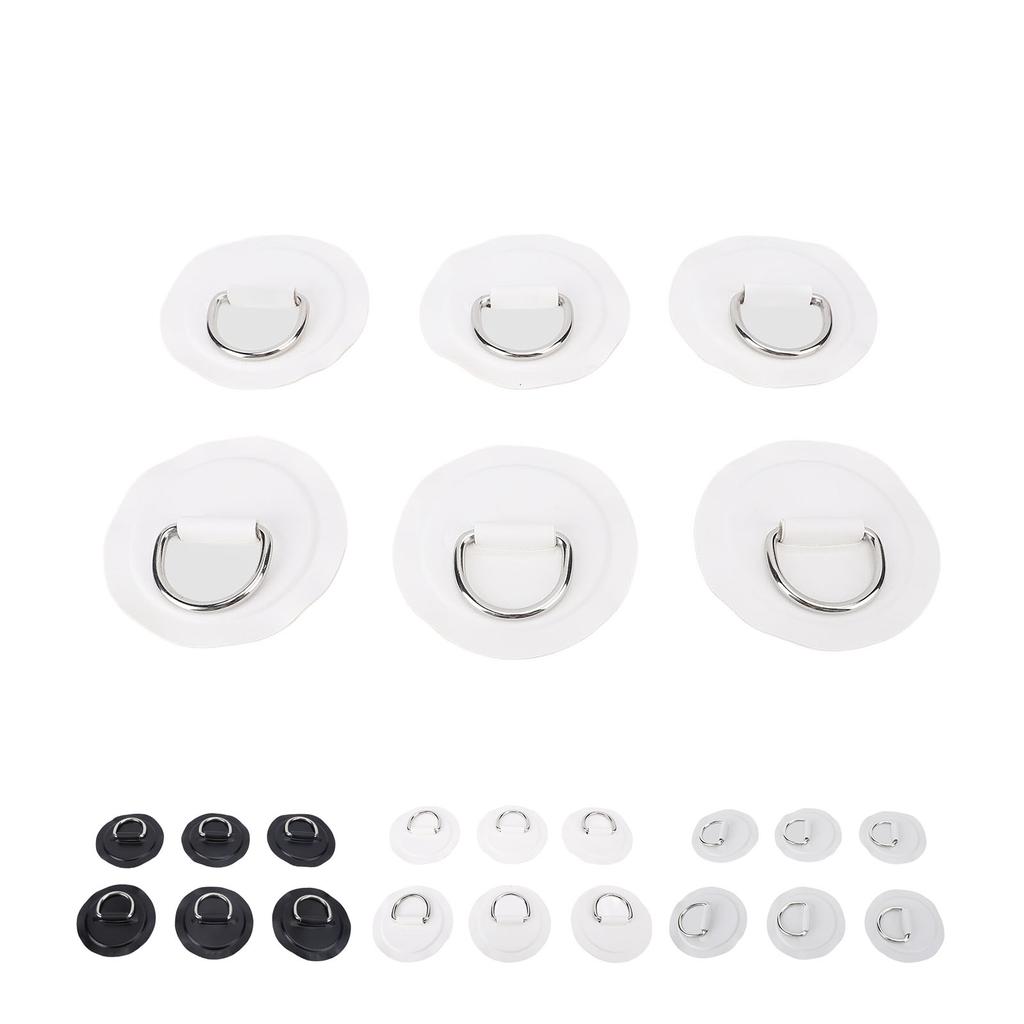 Stainless Steel D Ring Patch Kit PVC Paddle Board D Rings with Rope Hooks for Kayak Inflatable Boat 