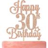 Glitter Birthday Cake Topper - Happy Birthday Party Decorations