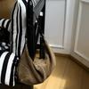 Luxury Women Suede Leather Hobo Shoulder Bag Vintage Half Moon Handbag Cross Body Daily Casual Underarm Purse Genuine Cowhide
