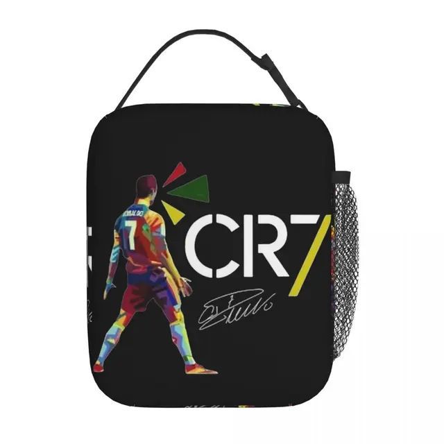 Basketball Cartoon Pattern Student Meal Bag Outdoor Camping Crisper Fruit Storage Bag Portable Meal Bag