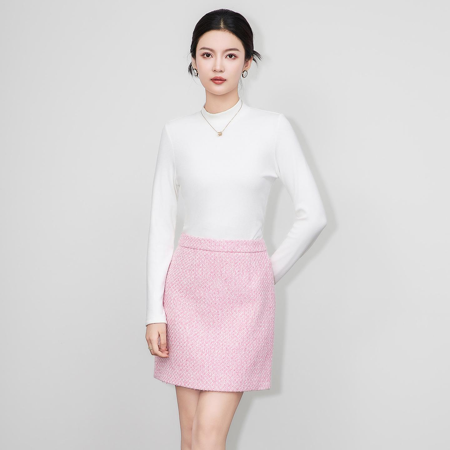 

Флисовый базовый слой нового стиля с высоким воротником, облегающий, с длинными рукавами - Универсальный и приятный для кожи M белый