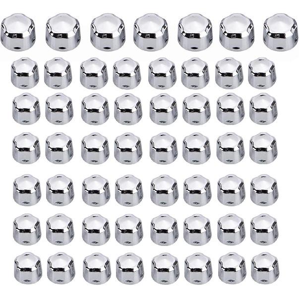 Chrome 55pcs Crown Engine Bolt Caps Kit for Harley Touring Electra Glides Road Glides Road Kings 1999-2016 & Softail 1999-2017