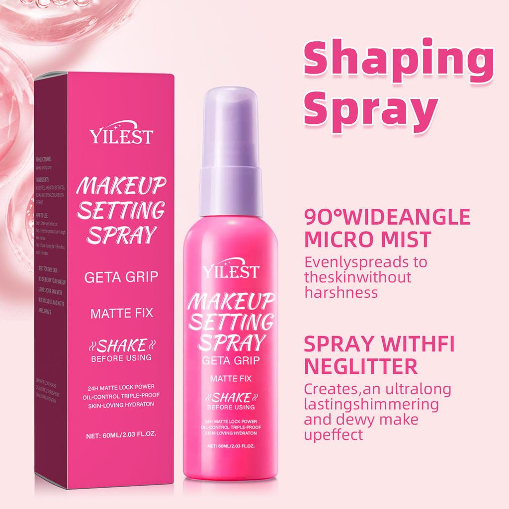 Matte Waterproof Setting Spray Long Lasting Makeup Fixer Controls Oil Shine Non Sticky Finish All Day Hold For Daily Use