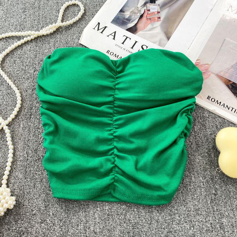 Pure Sweet Sexy Sexy Short Chest-Wrapped Vest Women's Outerwear Stylish Silm Bottoming Sleeveless Tube Top Tops