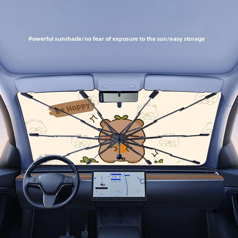 Neue Autospezifische Sonnenblende Cartoon Sonnenblende Schutzschirm Auto Windschutzscheiben-Sonnenblende Außenzubehör Auto Sonnenschutz