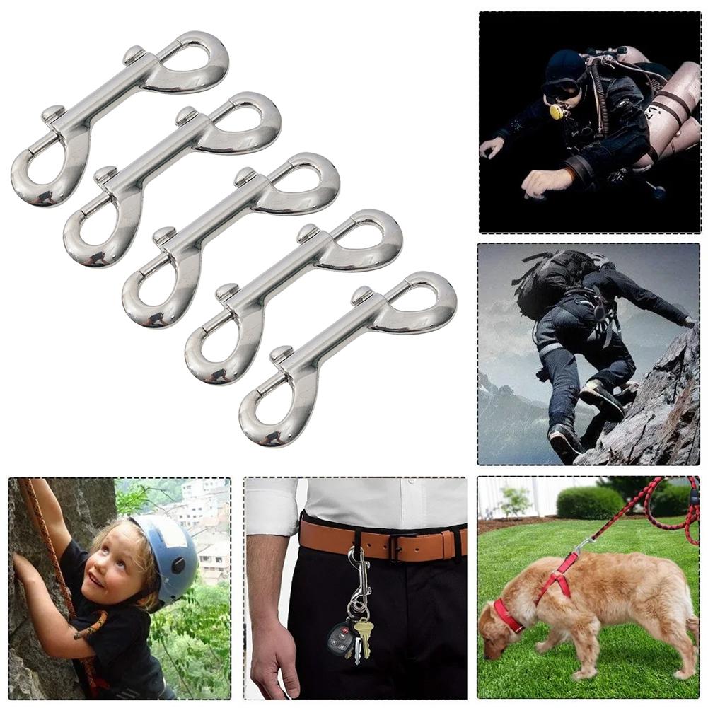 5PCS Scuba Diving Double End Bolt Snap Hook Clips Zinc Alloy Eye Bolt Snap Hook Trigger Snaps Metal Clips Boat Hardware China Mainland