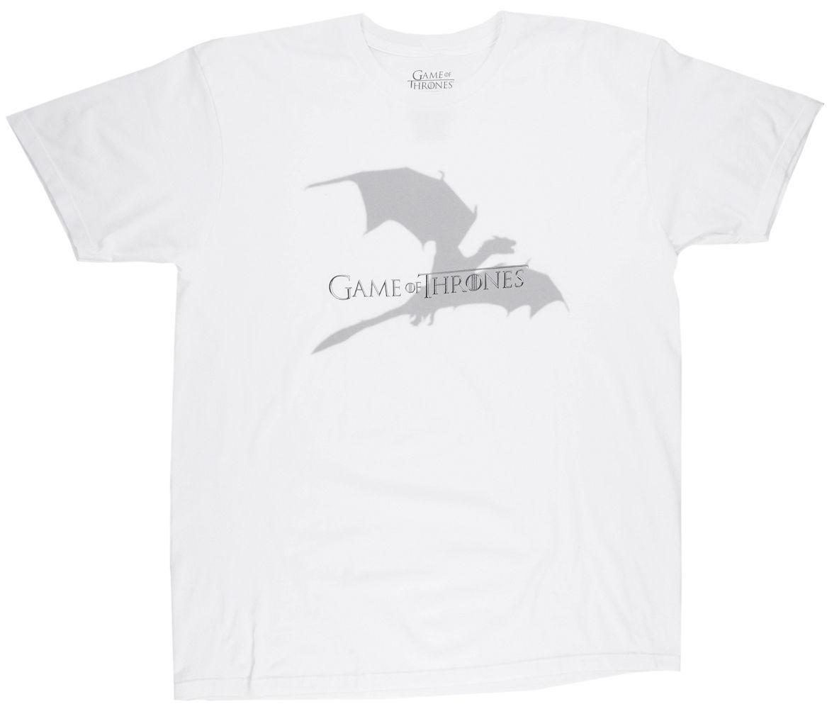 GAME OF THRONES Mens t shirt - Dragon - Shadow - Silhouette - HBO LAST SEASON L