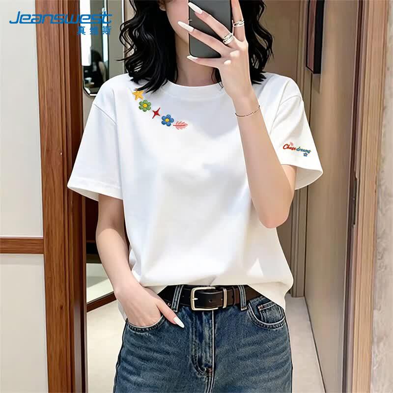 Jeanswest Women's Loose Fit Cotton Graphic T-Shirt