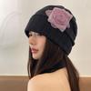 Elegant Flower Beanies Hat Sweet Sunscreen Cap Cute Knitted Hat  Spring and Summer