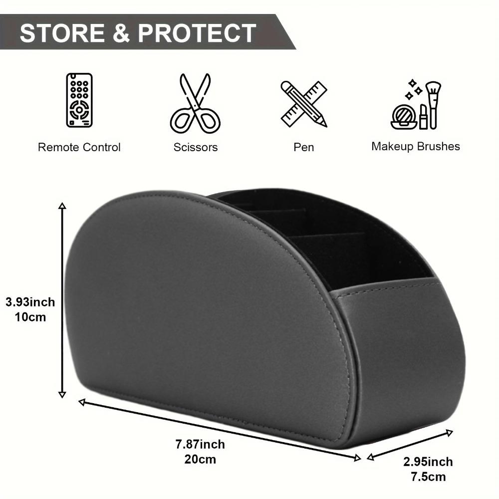 Living Room Desktop Storage Box PU Leather Air Conditioner TV Remote Control Bracket 5 Compartments Remote Control Box Storage