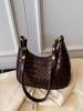2025 Women's Versatile Woven Shoulder Bag - Fashionable Dumpling Style for Commuters