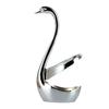 Flatware Organizer Round Creative Stainless Steel Swan Base Holder for Kitchen