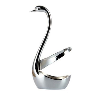 Flatware Organizer Stainless Round Creative Steel Swan Base Holder for Kitchen