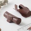PU Leather Mini Cylinder Case, Portable Storage Sleeve for Lipstick Stamps & Small Items In Multiple Colors