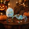 Classroom Prizes for Kids 3D Printed Articulated Skeleton Spider with Hollow Egg, Movable Joint Halloween Party Favors Figurine, Creepy Decor
