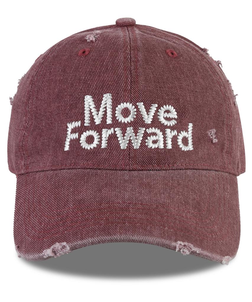 Wig Move Forward Damaged Ball Cap - Burgundy