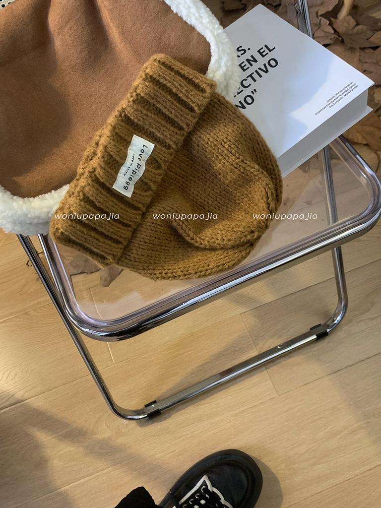 Fit Loose Stylish Winter Beanie Soft Cotton Yarn For Large Heads Warm And Cozy