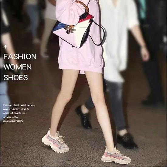 Spring and Autumn Shoes Women's Flying Weave Breathable Casual Women's Shoes Student Fashion Sports Shoes Versatile Popular Casual Shoes