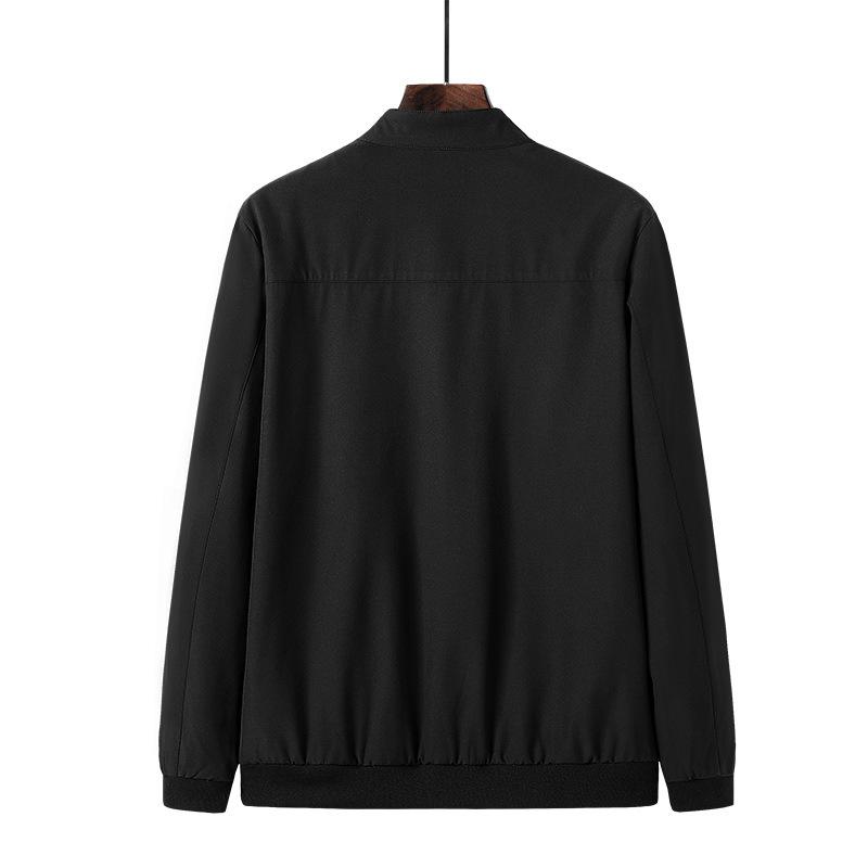 Taglia Grande Autunno Nuovo Plus Grasso Plus Size Giacca Casual da Lavoro da Uomo Larga Cappotto Sottile Uomo Tinta Unita Girocollo