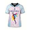 Vêtements de volley-ball imprimés en 3D, t-shirts fashion pour femmes, vêtements pour athlètes
