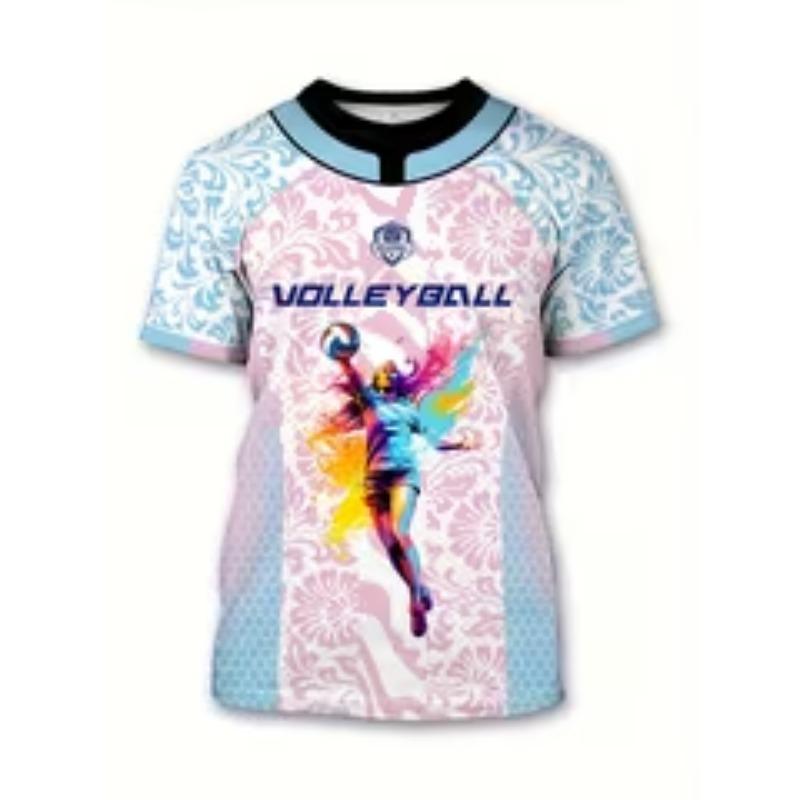 Vêtements de volley-ball imprimés en 3D, t-shirts fashion pour femmes, vêtements pour athlètes