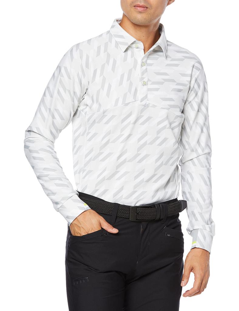 BRIDGESTONE Golf Men's White Golf Shirt, Size 3L