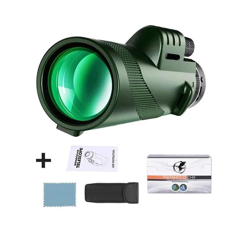 Monocular 80x100 Portable Zoom HD Telescope Long Distance Mini Powerful Telescope for Hunting Outdoor Camping Hiking Sports