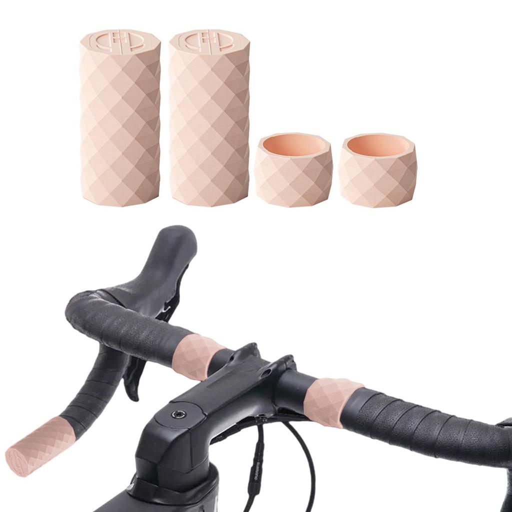 4 Pieces Bicycle Handlebar Tapes, Sleeve, Grips, Strap Plug Cover