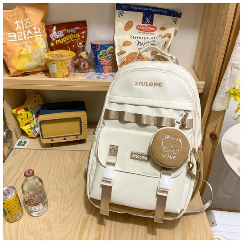 

Новый школьный рюкзак отличается высокой ценностью, свежий и милый, рюкзак конфетных цветов, легкий и вместительный рюкзак для учеников средней школы. хаки