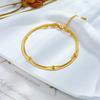 Fashion Minimalist Versatile Layered Double Chain Round Bead Gold Anklet