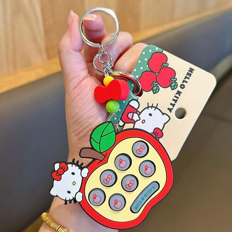 Hellokitty Keychain Kawaii Kt Red Blue White Classic Bag Pendant Cartoon  Style Girl Keychain Gift Kitty Tv Beaded Keychain