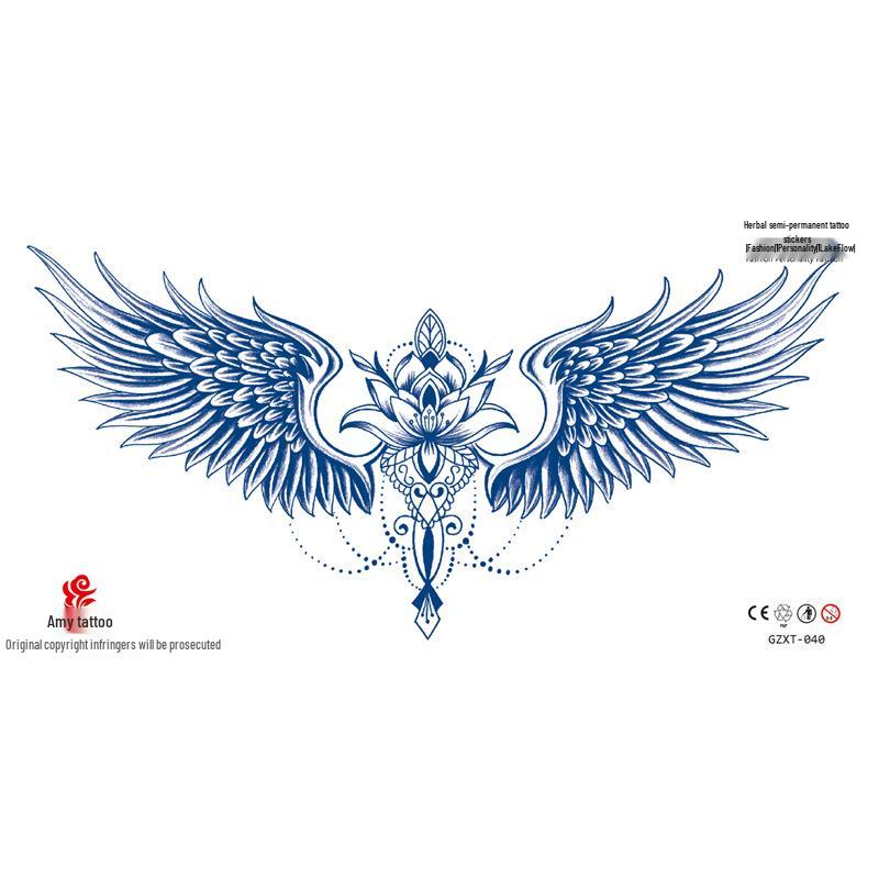 Herbal Fruit Juice Semi-Permanent Tattoo Patch for Chest & Back - Large 15-Day Wear 280x150 mm
