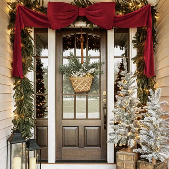 Giant Bow Decoration 20 x 70 Inch Big Velvet Bow for