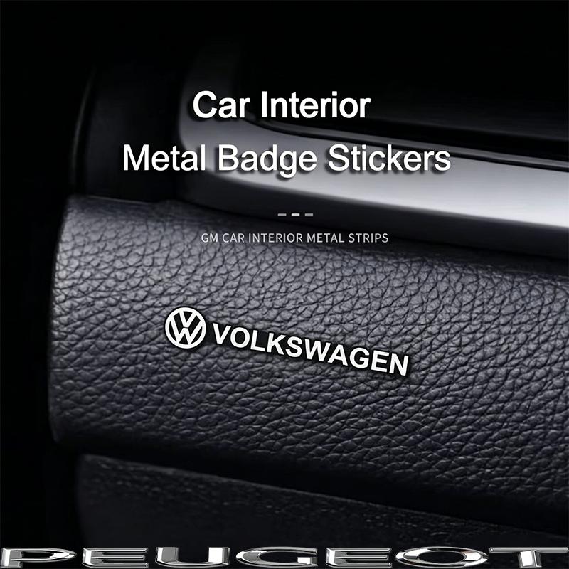 5/10Pcs Car Audio Speaker 3D Aluminum Badge Logo Stickers For VW GTI Polo Golf Passat Tiguan Arteon CC Taigo Caddy Jetta Hub Cap QK7