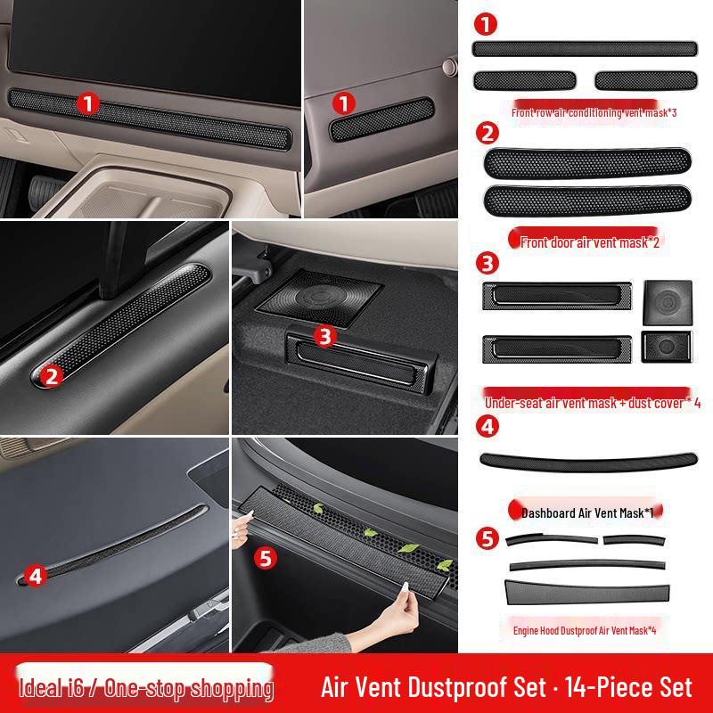 Ideal i6/i8 Hood Insect Net & Dust Cover: Heat Dissipation and Decorative Air Intake Accessory