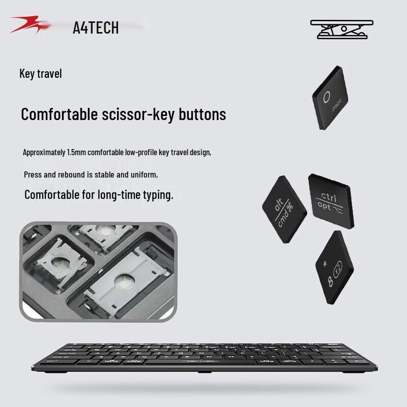 A4TECH FBX51C Wireless Bluetooth Multi-Mode Keyboard