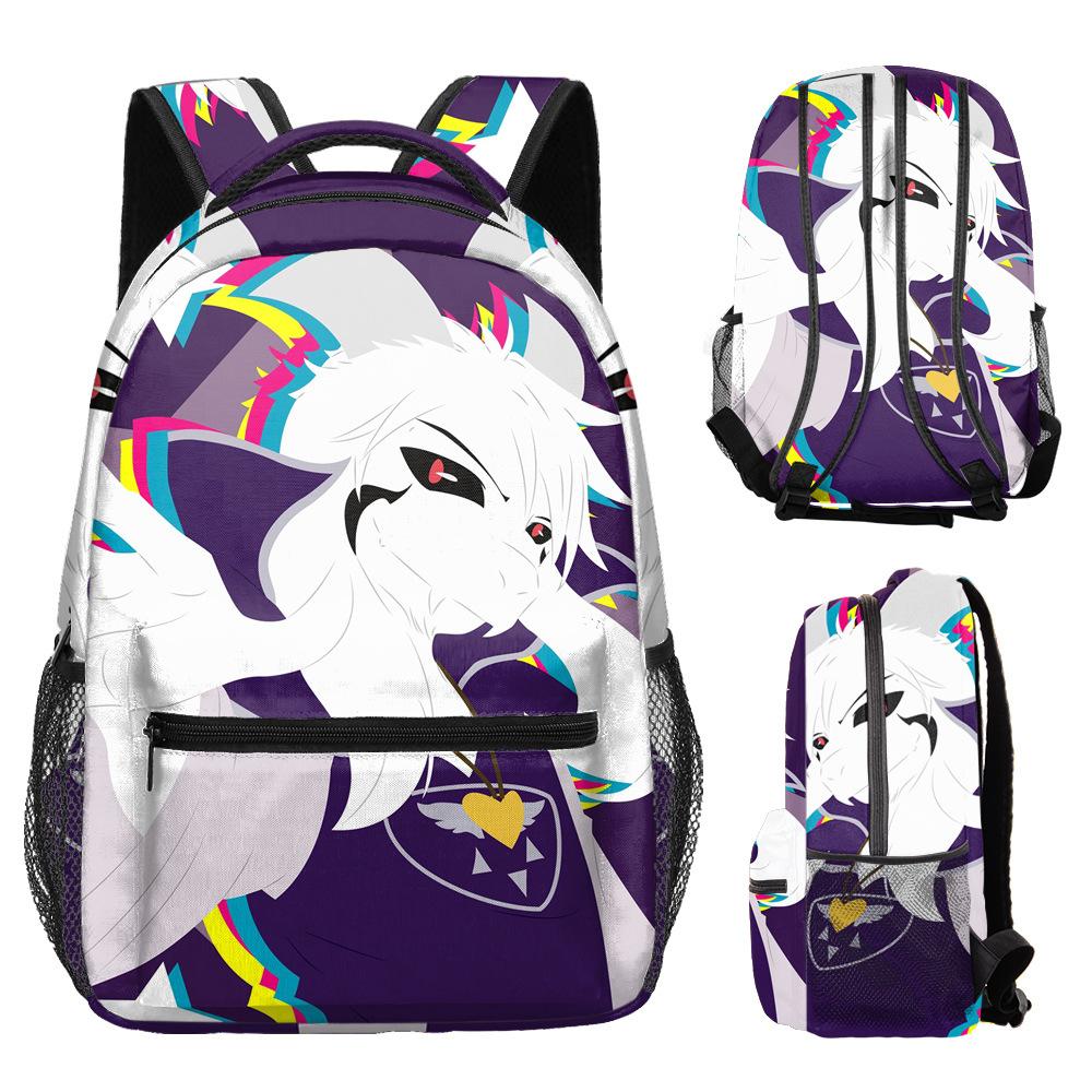 Trendige Hip Hop Kpop Jugendliche Schultaschen Unisex Undertale Reisetaschen 3D-Druck Oxford Wasserdichte Notizbuch-Umhängetaschen